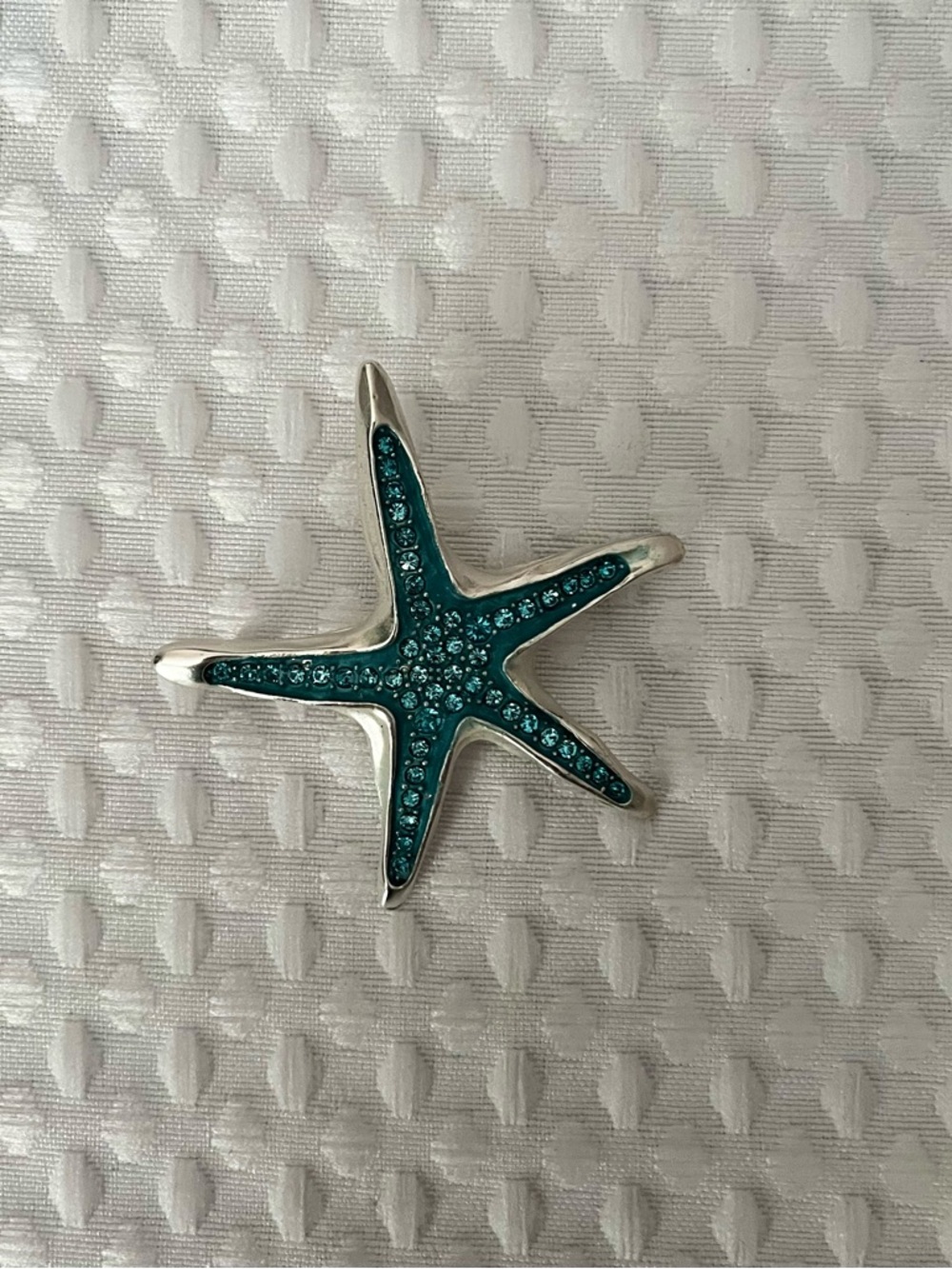 Chico's Teal Crystal Starfish Accent